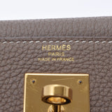 HERMES エルメス ケリー28 内縫い エトゥープ ゴールド金具 D刻印(2019年頃) レディース トゴ 2WAYバッグ Aランク 中古 銀蔵