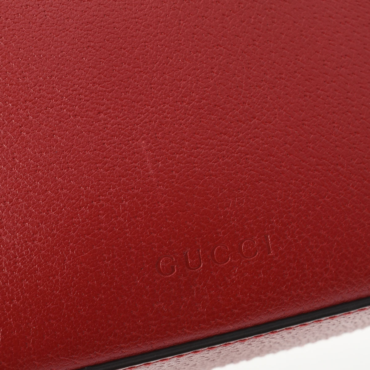 グッチキャット レッド ゴールド金具 レディース レザー