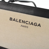 BALENCIAGA バレンシアガ ネイビーポシェット ベージュ/黒 シルバー金具 390641 レディース キャンバス レザー ショルダーバッグ Bランク 中古 銀蔵