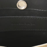 BALENCIAGA バレンシアガ ネイビーポシェット ベージュ/黒 シルバー金具 390641 レディース キャンバス レザー ショルダーバッグ Bランク 中古 銀蔵