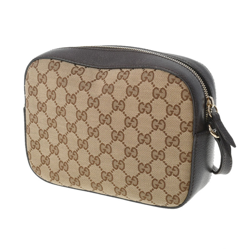 GUCCI グッチ ビー シェリーライン ブラウン ゴールド金具 412008 レディース GGキャンバス レザー ショルダーバッグ ABランク 中古 銀蔵