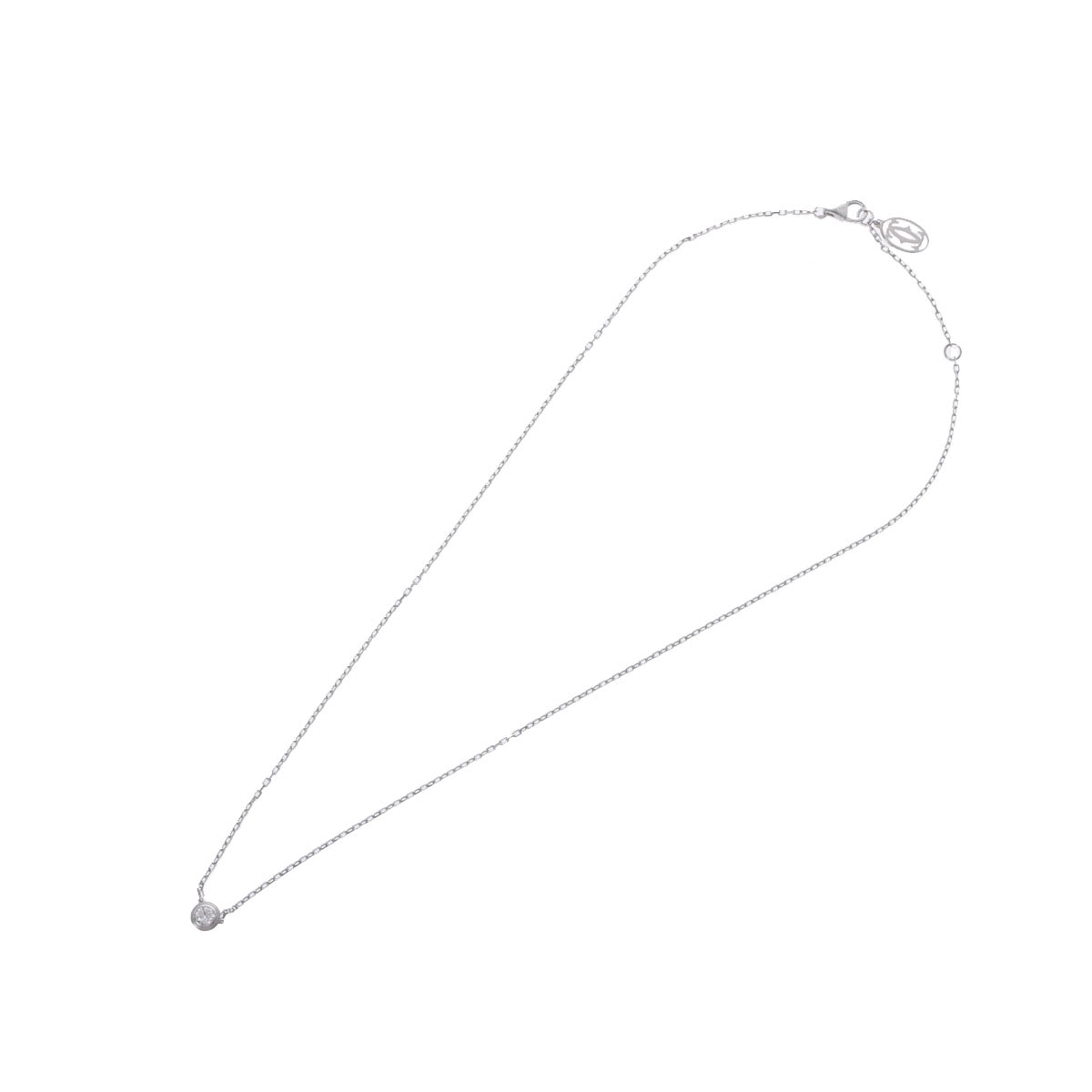 カルティエダムールネックレス LM レディース K18ホワイトゴールド