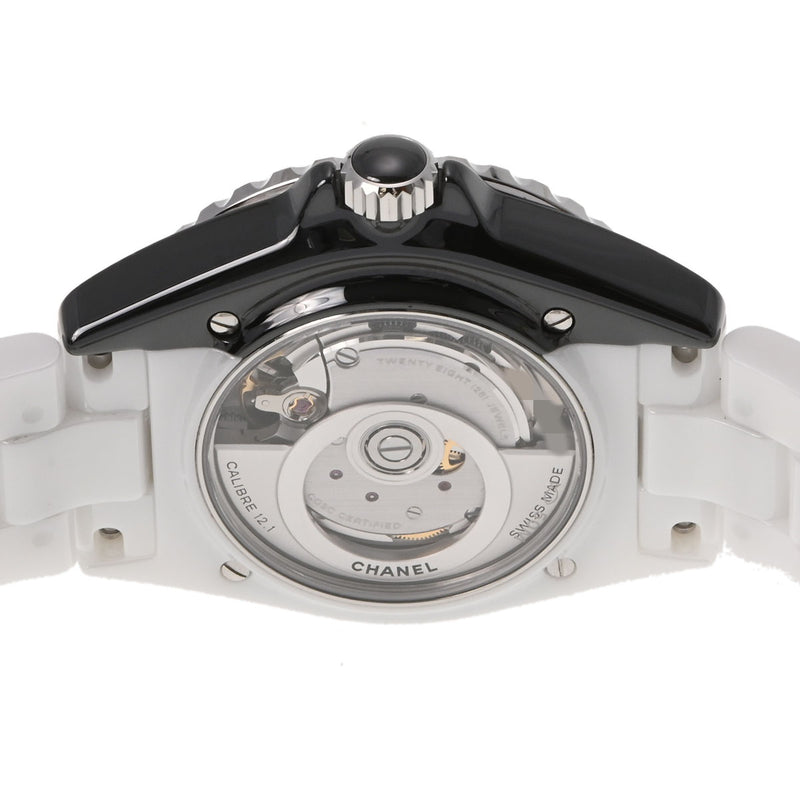 CHANEL シャネル J12 パラドックス  H6515 メンズ 白セラミック/SS 腕時計 自動巻き ホワイト/ブラック文字盤 Aランク 中古 銀蔵