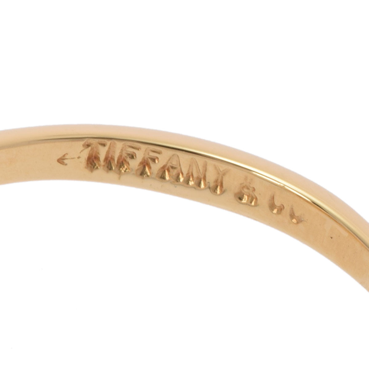 TIFFANY&Co. ティファニー フラワーモチーフ リング 1Pダイヤ #48 8号 レディース K18イエローゴールド リング・指輪 Aランク 中古 