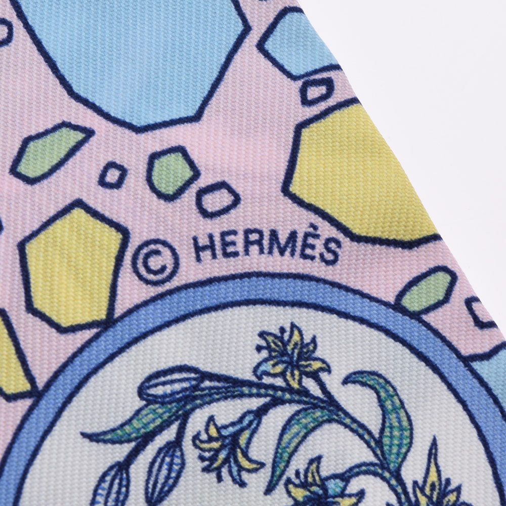 エルメス ツイリー ピンク シルクスカーフ エルメスツイリー ピンク系 レディース シルク100％ スカーフ HERMES