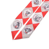 HERMES エルメス ツイリー COLLIERS ET CHIENS レッド レディース シルク100％ スカーフ Aランク 中古 銀蔵