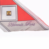HERMES エルメス ツイリー COLLIERS ET CHIENS レッド レディース シルク100％ スカーフ Aランク 中古 銀蔵