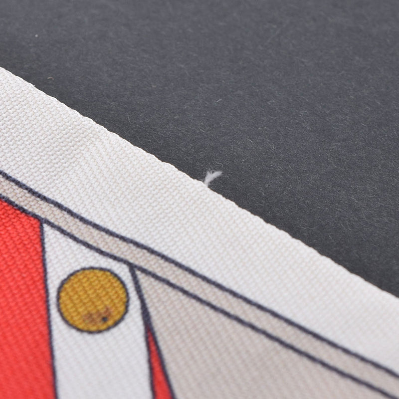 HERMES エルメス ツイリー COLLIERS ET CHIENS レッド レディース シルク100％ スカーフ Aランク 中古 銀蔵