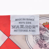 HERMES エルメス ツイリー COLLIERS ET CHIENS レッド レディース シルク100％ スカーフ Aランク 中古 銀蔵
