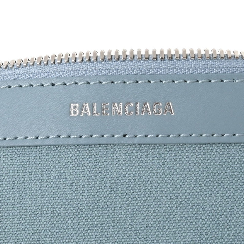 BALENCIAGA バレンシアガ ネイビーカバス XS ブルー シルバー金具 390346 レディース キャンバス レザー ハンドバッグ 未使用 銀蔵