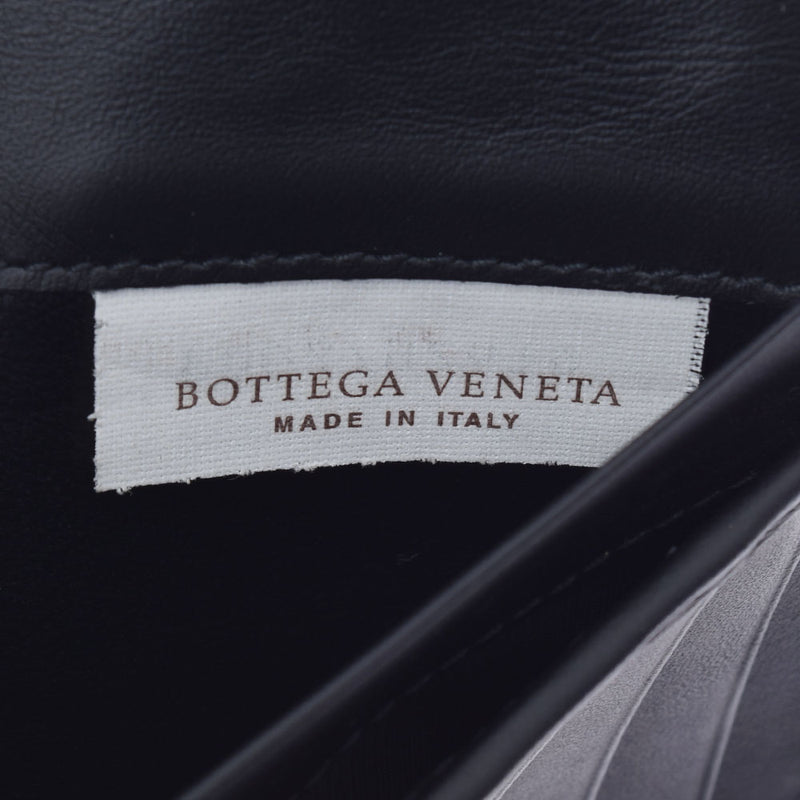 BOTTEGAVENETA ボッテガヴェネタ イントレチャート  黒 メンズ レザー 二つ折り財布 Aランク 中古 銀蔵