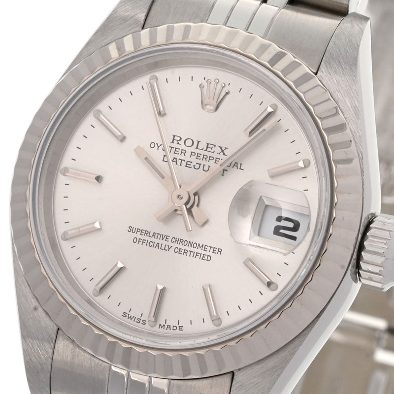 ROLEX ロレックス デイトジャスト 79174 レディース WG/SS 腕時計 自動巻き シルバー文字盤 Aランク 中古 銀蔵