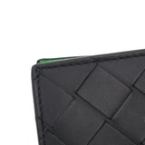 BOTTEGAVENETA ボッテガヴェネタ イントレチャート 札入れ 黒/緑 ユニセックス カーフ 二つ折り財布 Aランク 中古 銀蔵