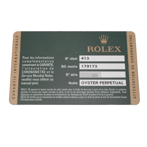 ROLEX ロレックス デイトジャスト 10Pダイヤ 179173G レディース YG/SS 腕時計 自動巻き ブラック文字盤 Aランク 中古 銀蔵
