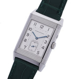 JAEGER-LECOULTRE ジャガー・ルクルト レベルソ カラーデュオ 300本限定 270.840.549B レディース SS/革 腕時計 自動巻き シルバー/グリーン文字盤 Aランク 中古 銀蔵