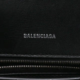 BALENCIAGA バレンシアガ アワーグラス 2WAY ブラック シルバー金具 594636 レディース クロコ型押し ショルダーバッグ Bランク 中古 銀蔵