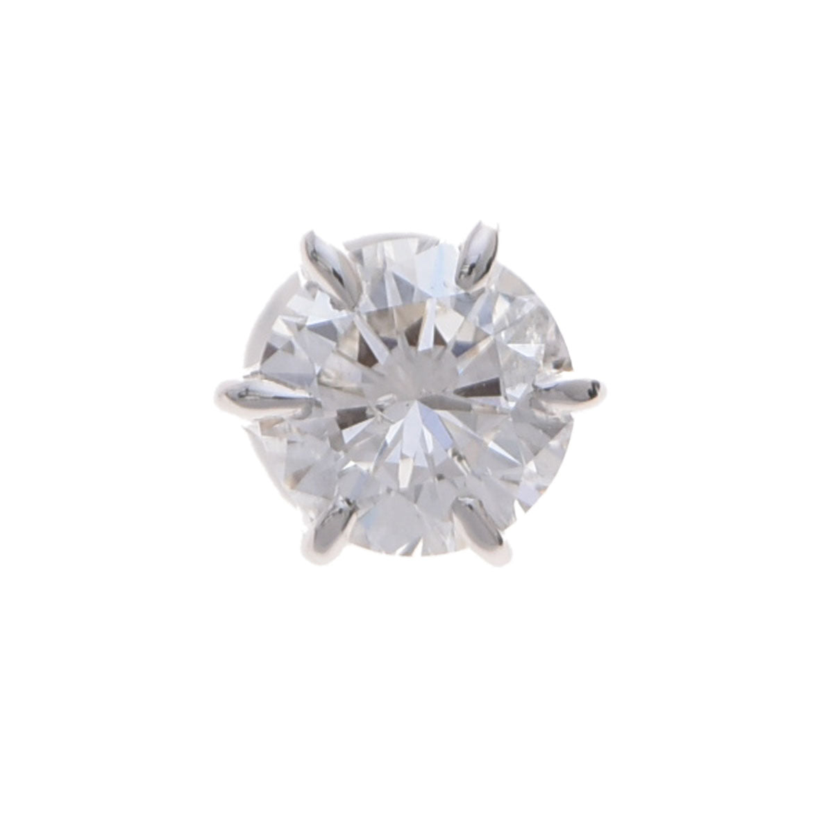 その他片耳ピアス ダイヤ0.626ct H-SI2-G 一粒ダイヤ レディース Pt900