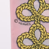 HERMES エルメス ツイリー Galons et Brandebourgs ローズペール/ブルージーン レディース シルク100％ スカーフ Aランク 中古 銀蔵