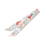 HERMES エルメス ツイリー  Carres Volants 空飛ぶカレ グリスパール/ローズパール レディース シルク100％ スカーフ Aランク 中古 銀蔵