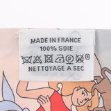 HERMES エルメス ツイリー  Carres Volants 空飛ぶカレ グリスパール/ローズパール レディース シルク100％ スカーフ Aランク 中古 銀蔵