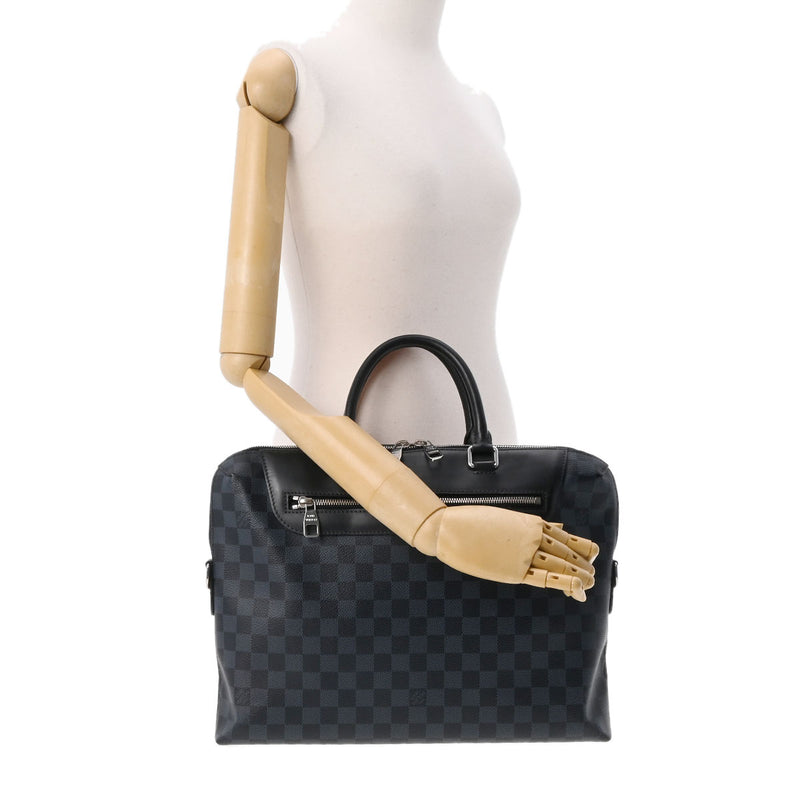 LOUIS VUITTON ルイヴィトン ダミエ コバルト ポルトドキュマン ジュール NM コバルト N41589 メンズ ダミエキャンバス ビジネスバッグ Bランク 中古 銀蔵