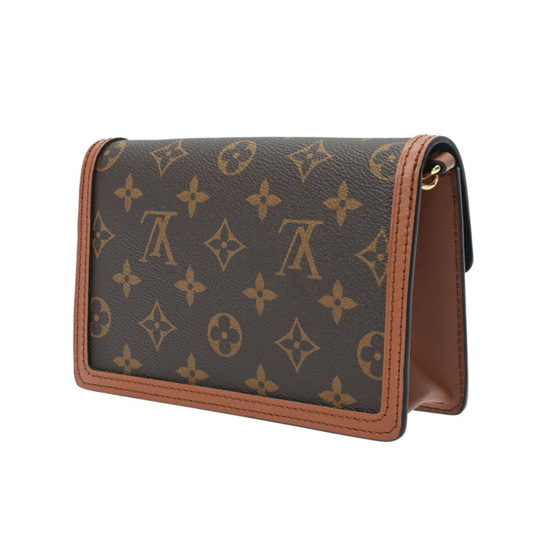 LOUIS VUITTON ルイヴィトン モノグラム リバース ポルトフォイユ ドーフィーヌ ブラウン M68746 レディース モノグラムリバースキャンバス チェーンウォレット Aランク 中古 銀蔵