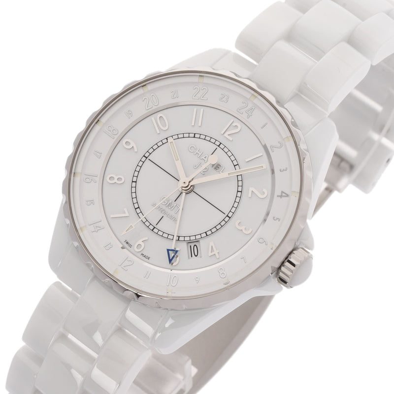CHANEL シャネル J12 GMT H3103 メンズ 白セラミック 腕時計 自動巻き ホワイト文字盤 Aランク 中古 銀蔵