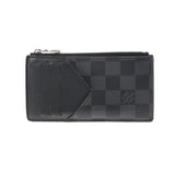 LOUIS VUITTON ルイヴィトン ダミエ グラフィット コインカードホルダー 黒/グレー N64038 メンズ ダミエグラフィットキャンバス コインケース Cランク 中古 銀蔵