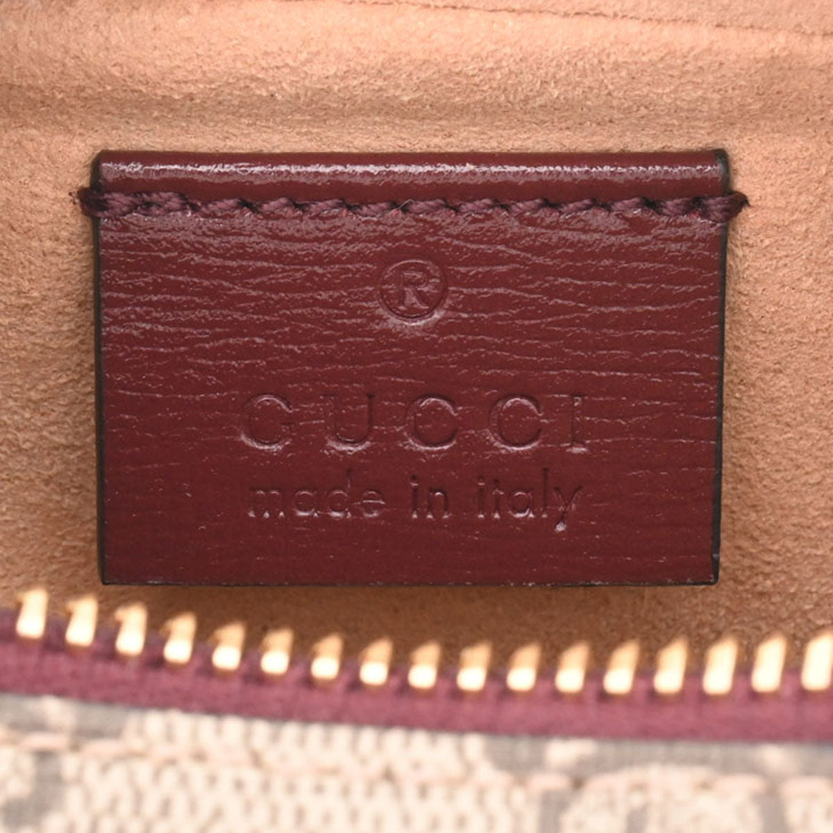 グッチインターロッキング ポーチ ベージュ/ブラウン ゴールド金具