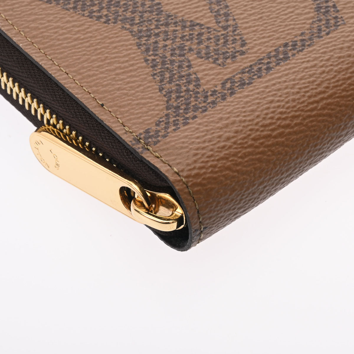 ❤️ルイ ヴィトン ジッピー ジャイアント リバース ブラウン ベージュ ルイヴィトンジャイアント リバース ジッピーウォレット 14145