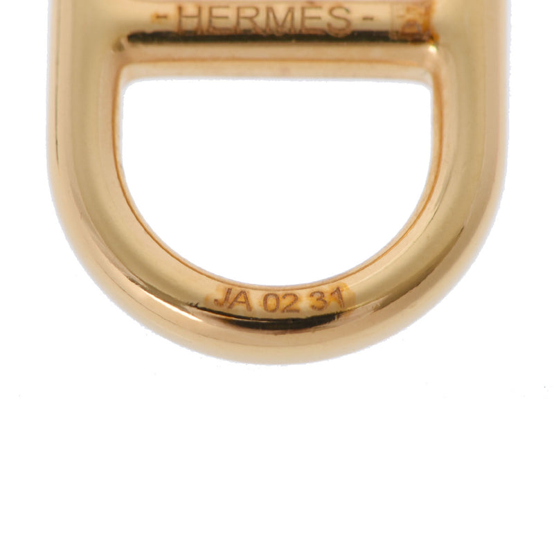 HERMES エルメス オーマイヨン ピアス ブラック ゴールド金具 レディース GP ピアス Aランク 中古 銀蔵