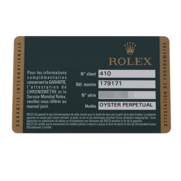 ROLEX ロレックス デイトジャスト 10Pダイヤ 179171G レディース PG/SS 腕時計 自動巻き ブラック文字盤 Aランク 中古 銀蔵