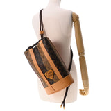 LOUIS VUITTON ルイヴィトン モノグラム ストライプ ランドネメッセンジャー NIGOコラボ ブラウン M45968 メンズ モノグラムストライプキャンバス ショルダーバッグ 新同 中古 銀蔵