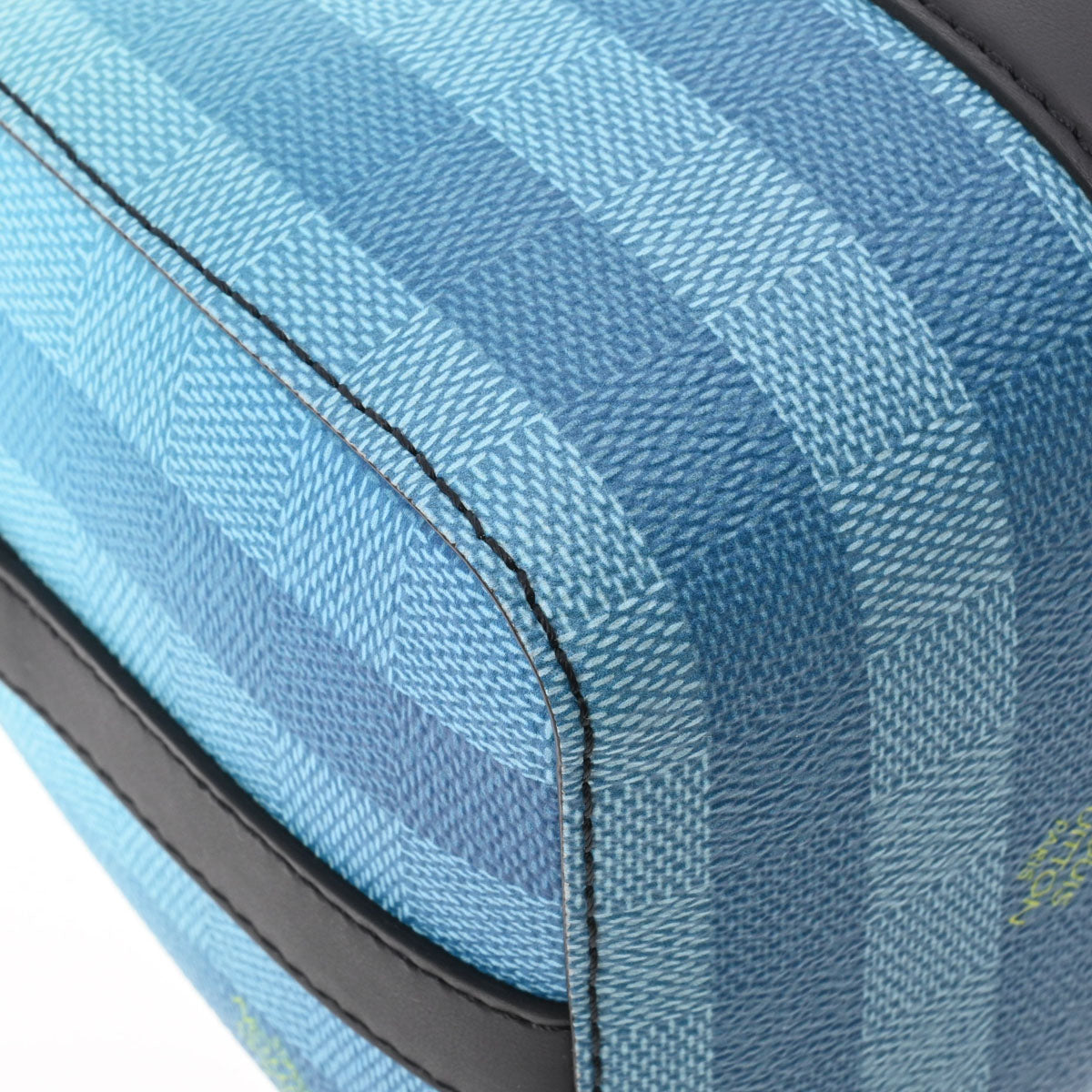 ルイヴィトンダミエストライプ シティキーポル ブルー