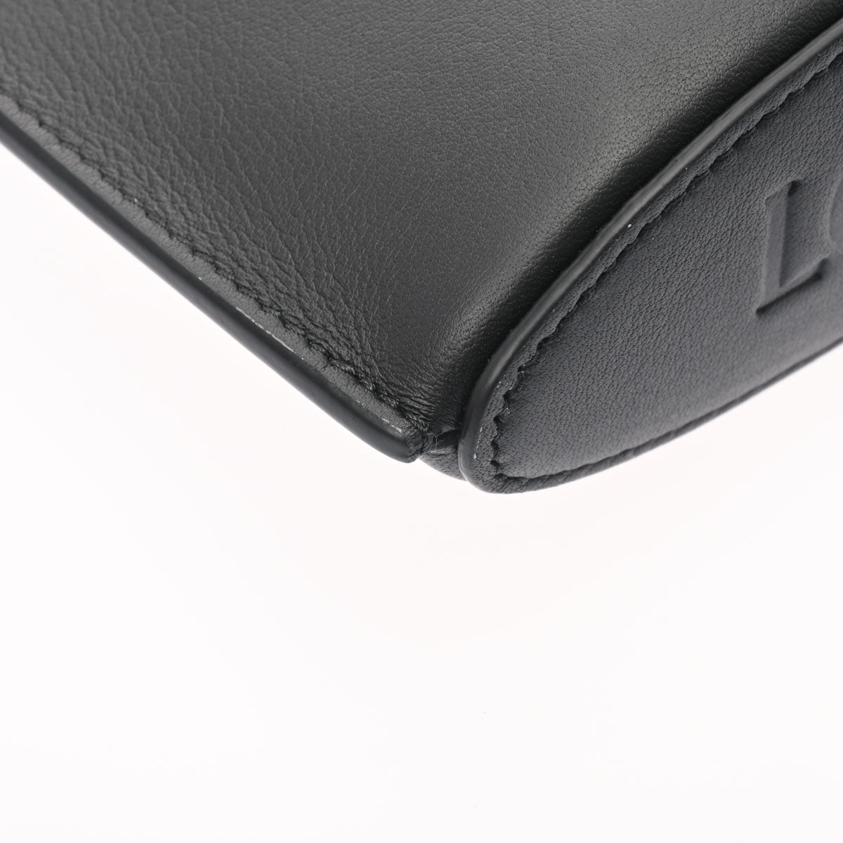 ロエベダイスポケット ブラック ゴールド金具 レディース カーフ