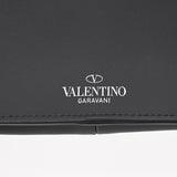 Valentino ヴァレンチノ ロゴ ウエストバッグ 黒/赤 ユニセックス レザー ボディバッグ 新同 中古 銀蔵