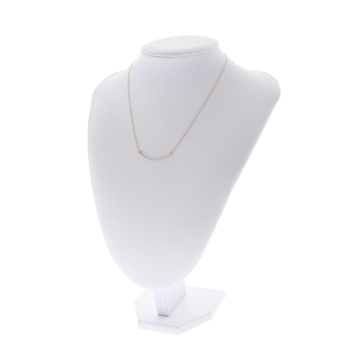 ティファニーTスマイル ネックレス スモール レディース K18ピンク