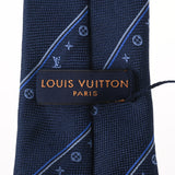 LOUIS VUITTON ルイヴィトン クラヴァット LV スィン ストライプス 7CM ネイビー M77606 メンズ シルク100％ ネクタイ 未使用 銀蔵
