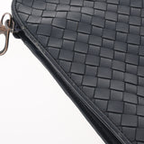 BOTTEGAVENETA ボッテガヴェネタ イントレチャート ネイビー メンズ レザー クラッチバッグ Bランク 中古 銀蔵