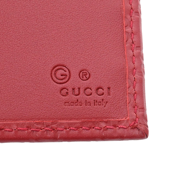 GUCCI グッチ 二つ折り長財布 マイクログッチシマ アウトレット品 ボルドー ゴールド金具 449396 ユニセックス レザー 長財布 未使用 銀蔵