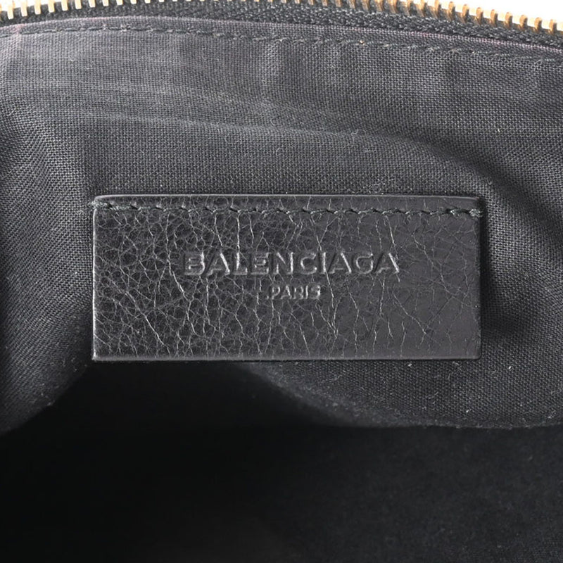 BALENCIAGA バレンシアガ ジャイアントクラッチ ブラック ゴールド金具 370994 レディース レザー クラッチバッグ Bランク 中古 銀蔵