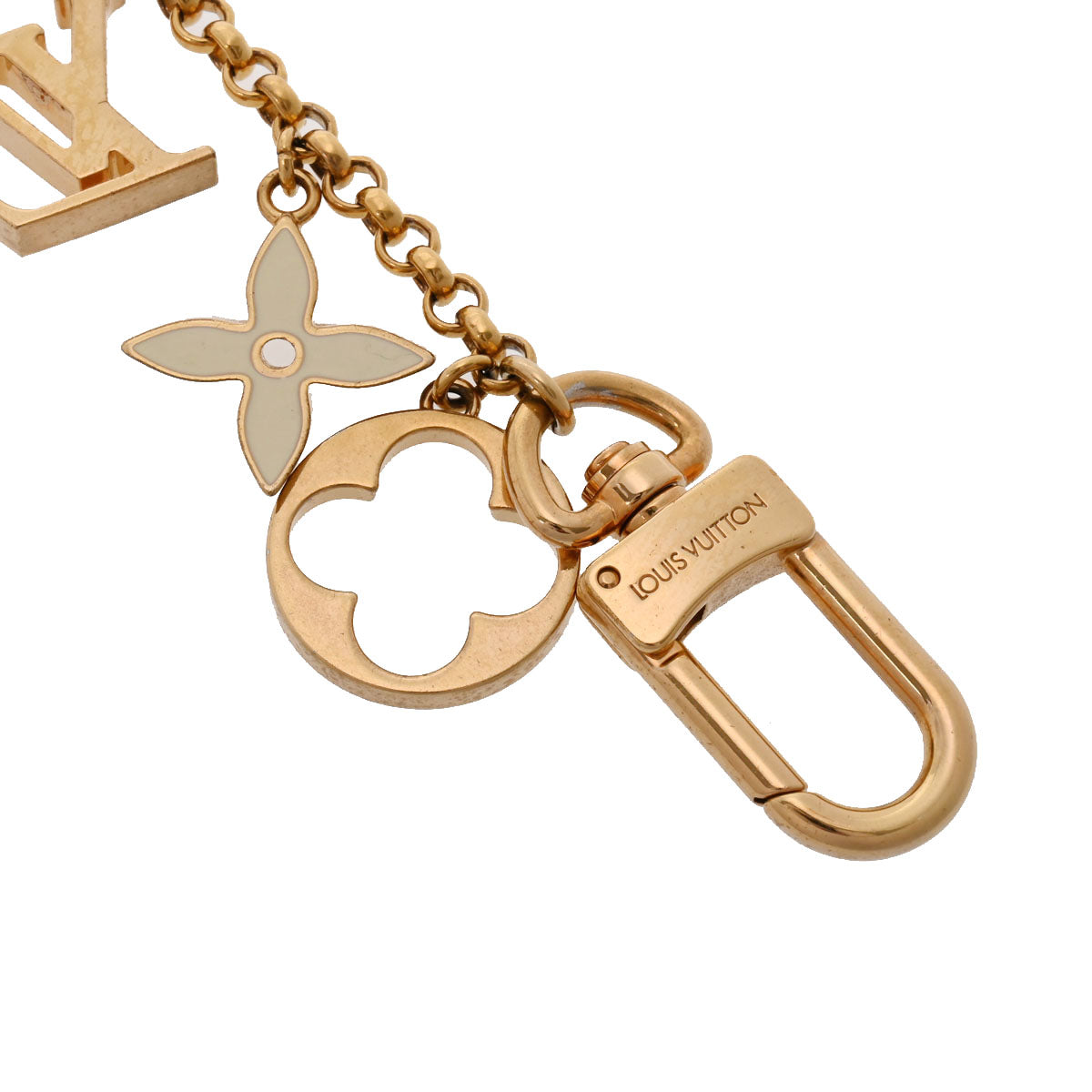 ルイヴィトンフルールドゥモノグラム バッグチャーム ゴールド