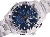 TAG HEUER aqua racer chronograph CAP2112 men's SS watch automatic winding blue dial A rank used Ginzo