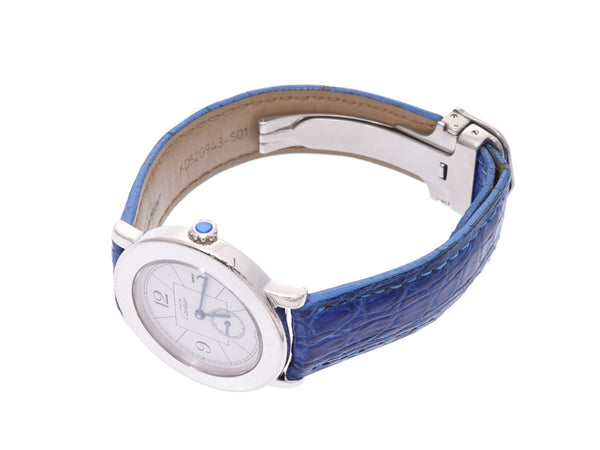 卡地亚（Cartier）Must Round White Dial Ladies SV925 Leather Quartz Watch AB Rank CARTIER维修证书二手Ginzo