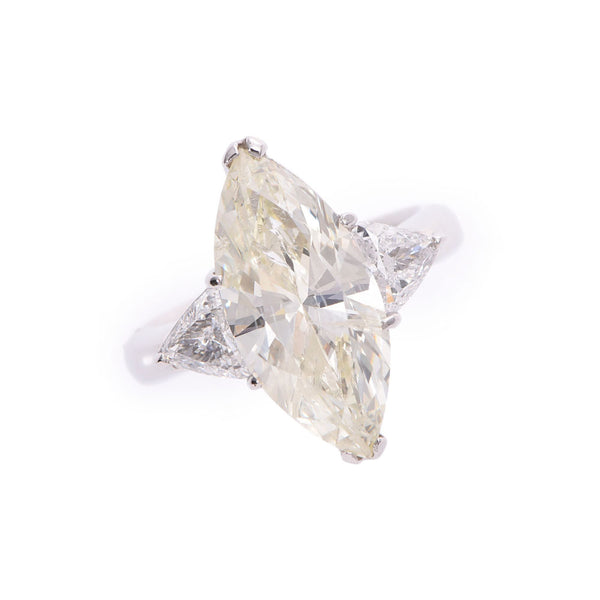 其他钻石4.335/0.656ct VLY-I1-MQ#10.5 10.5女士Pt900铂金戒指a级银使用