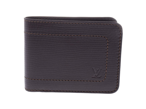 Louis Vuitton Utah Folded Cafe M92074 Men's Genuine Leather Shindo Good Condition LOUIS VUITTON Used Ginzo