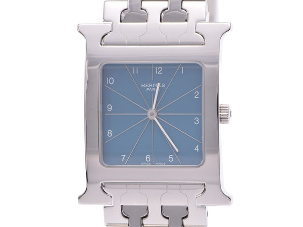 HERMES Hermes Ramsis HH1. 510 boys SS watch QUARTZ Water color dial a rank used silver stock