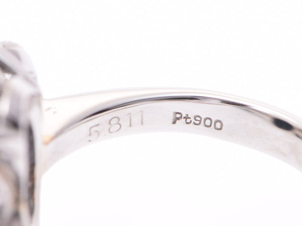 Ring #12 Ladies PT900 Black Opal 5.811ct Diamond 0.84ct 9.7g Ring A Rank Used Ginzo