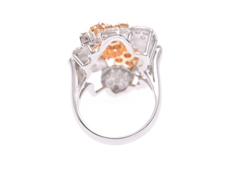 Ring #12 Women's PT900/K18YG Diamond 2.02ct 13.8g Ring A Rank Used Ginzo