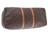 Louis Vuitton Monogram Keepall 60 Brown M41422 Men's Women's Genuine Leather Boston Bag B Rank LOUIS VUITTON Used Ginzo